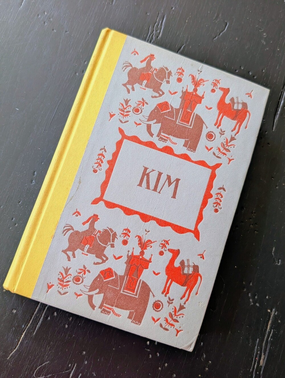 Vintage 1958 Junior Deluxe Edition KIM Rudyard Kipling Illustated Hardcover